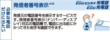 発信者番号表示